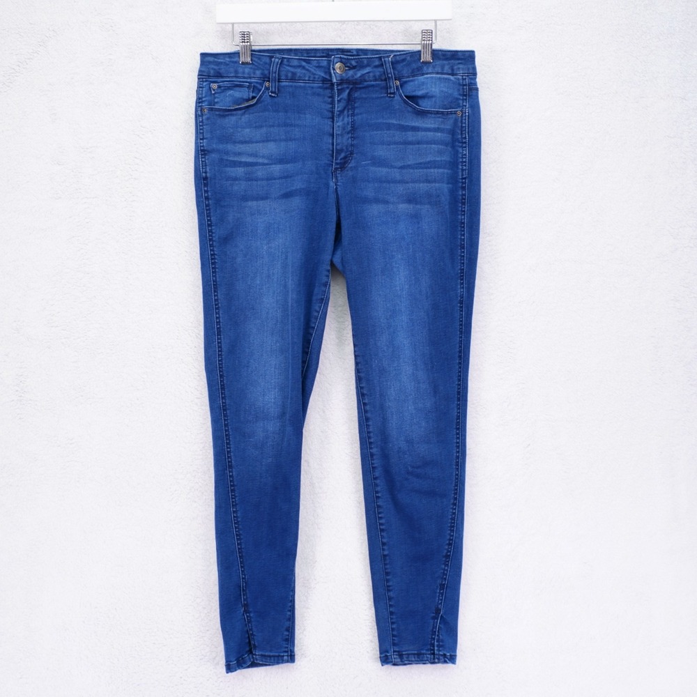 Kaari Blue Skinny Ankle Denim Jeans -12-‎ Mid Rise 32 / 28 Cotton Elastane